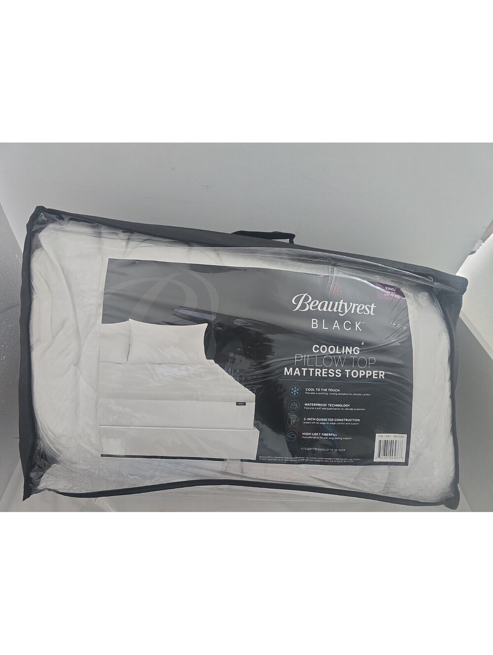 Beautyrest Black Cooling Pillow Top Mattress Topper- King size